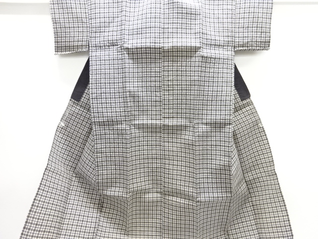 アンティーク　本麻　格子織り出し琉装(材料)